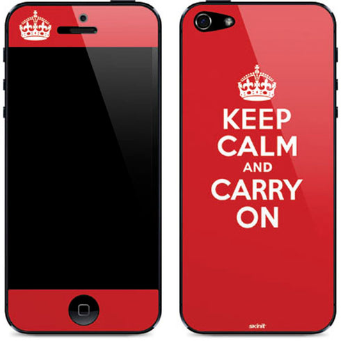 Keep Calm and Carry On iPhone 5/5s/5SE Skin