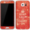 Keep Calm and Carry On Distressed Galaxy S7 Skin