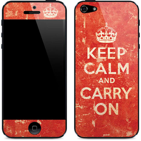 Keep Calm and Carry On Distressed iPhone 5/5s/5SE Skin