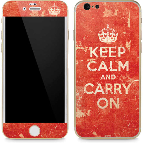 Keep Calm and Carry On Distressed iPhone 6/6s Skin