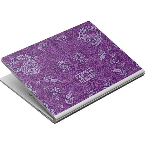 Radiant Orchid Floral Surface Book Skin
