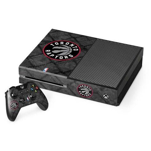 NBA Toronto Raptors Black Rust Xbox One Console and Controller Bundle Skin