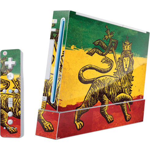 The Lion of Judah Rasta Flag Wii (Includes 1 Controller) Skin