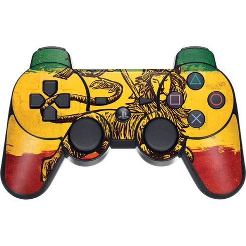 The Lion of Judah Rasta Flag PS3 Dual Shock wireless controller Skin