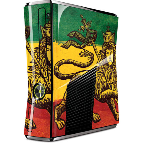 The Lion of Judah Rasta Flag Xbox 360 Slim (2010) Skin