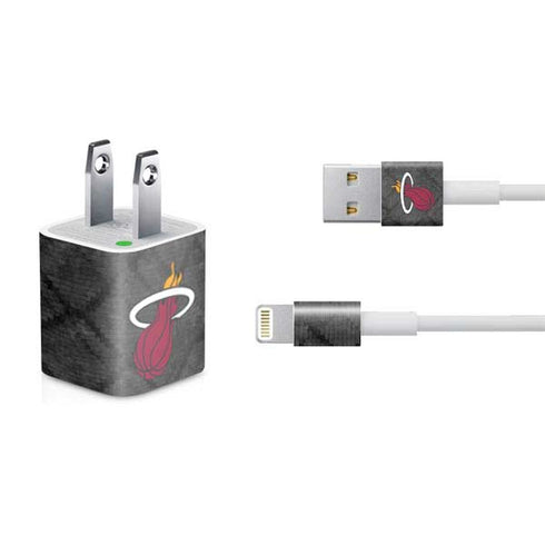 NBA Miami Heat Dark Rust iPhone Charger (5W USB) Skin