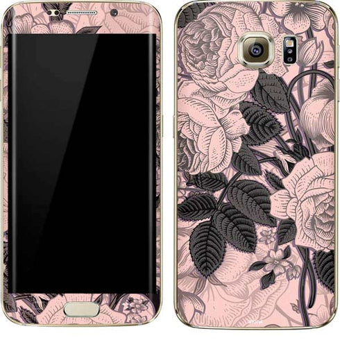 Rose Quartz Floral Galaxy S7 Edge Skin