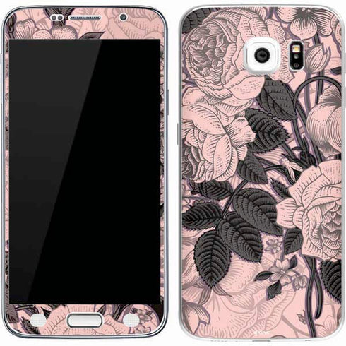 Rose Quartz Floral Galaxy S7 Skin