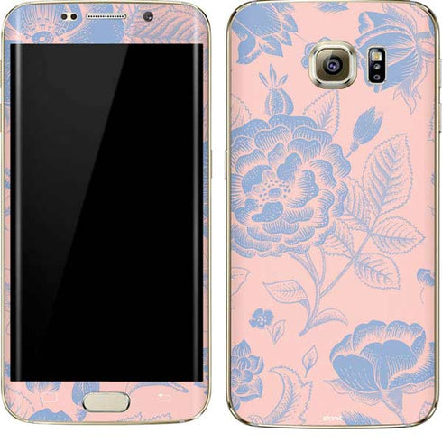 Rose Quartz & Serenity Floral Galaxy S7 Edge Skin