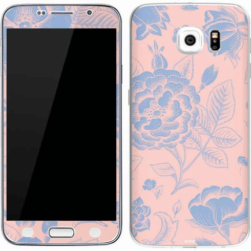 Rose Quartz & Serenity Floral Galaxy S7 Skin