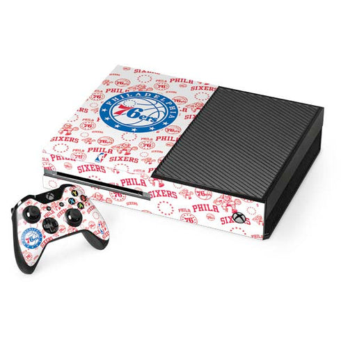NBA Philadelphia 76ers Blast Xbox One Console and Controller Bundle Skin