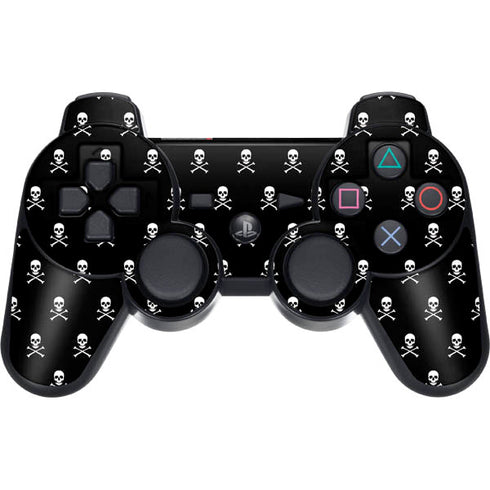 Skull and Crossbones (white) PS3 Dual Shock wireless controller Skin