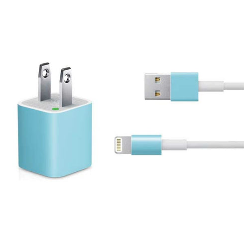 Sky High Blue Solid iPhone Charger (5W USB) Skin