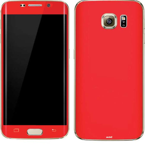 Red Solid Galaxy S7 Edge Skin
