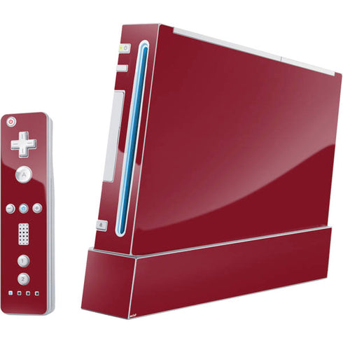 Burgundy Solid Wii (Includes 1 Controller) Skin