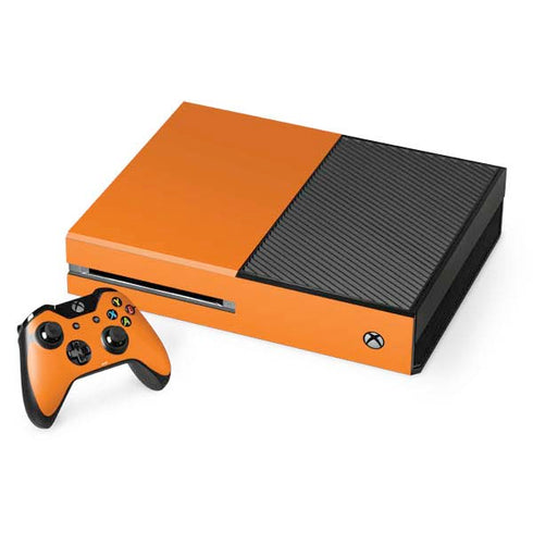 Orange Solid Xbox One Console and Controller Bundle Skin