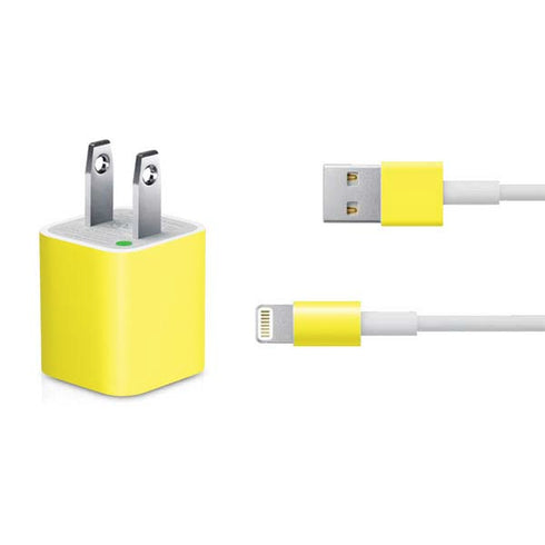 Yellow Solid iPhone Charger (5W USB) Skin