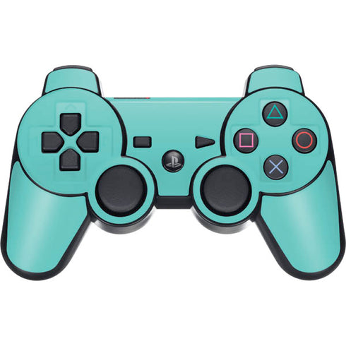 Turquoise Blue Solid PS3 Dual Shock wireless controller Skin