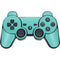 Turquoise Blue Solid PS3 Dual Shock wireless controller Skin