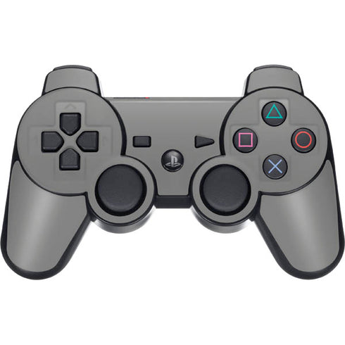 Gray Solid PS3 Dual Shock wireless controller Skin