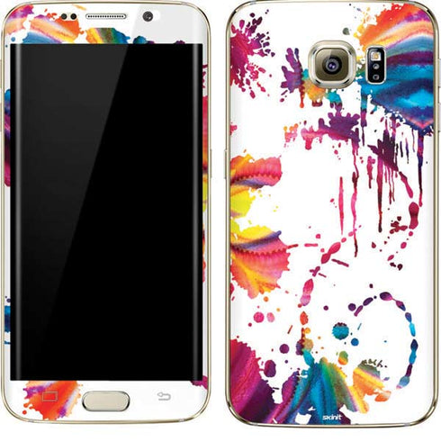Chromatic Splatter White Galaxy S7 Edge Skin