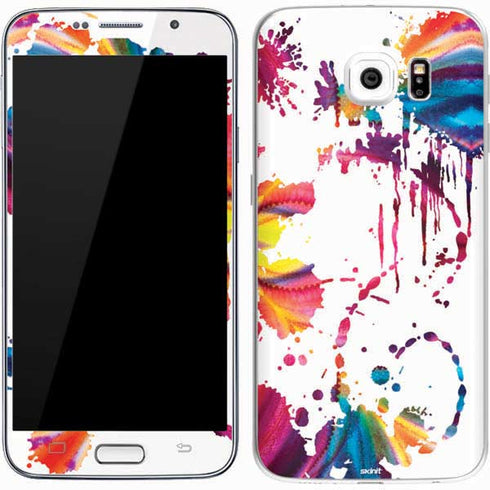 Chromatic Splatter White Galaxy S7 Skin