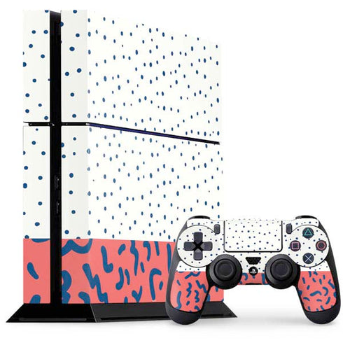 Polka Dot Split PS4 Console and Controller Bundle Skin