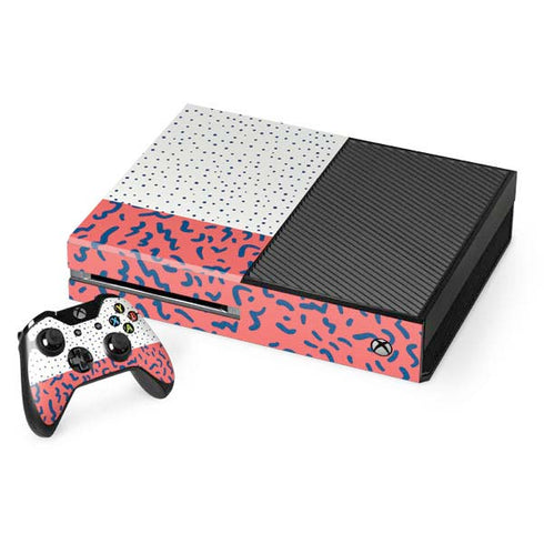 Polka Dot Split Xbox One Console and Controller Bundle Skin