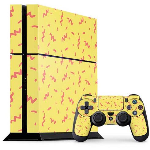 Yellow Spring PS4 Console and Controller Bundle Skin