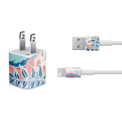 Pink Spring Flowers iPhone Charger (5W USB) Skin