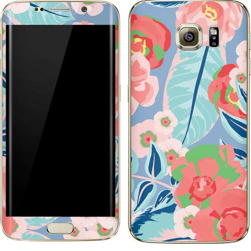 Pink Spring Flowers Galaxy S7 Edge Skin