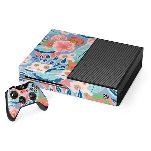 Pink Spring Flowers Xbox One Console and Controller Bundle Skin