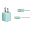 Teal and Yellow Polka Dots iPhone Charger (5W USB) Skin