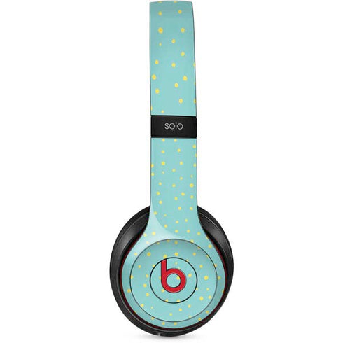 Teal and Yellow Polka Dots Beats Solo 2 Wireless Skin