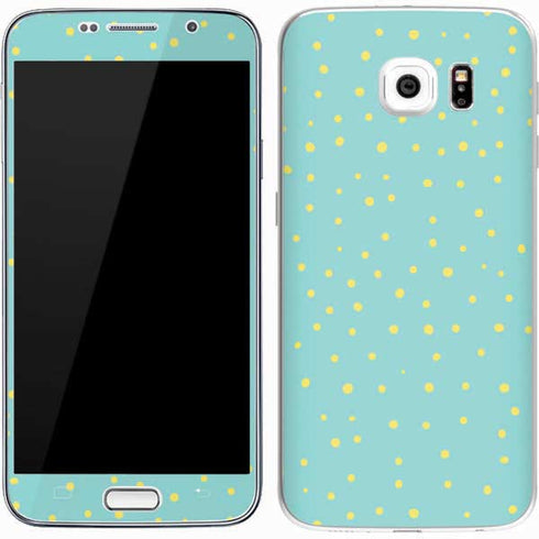Teal and Yellow Polka Dots Galaxy S7 Skin