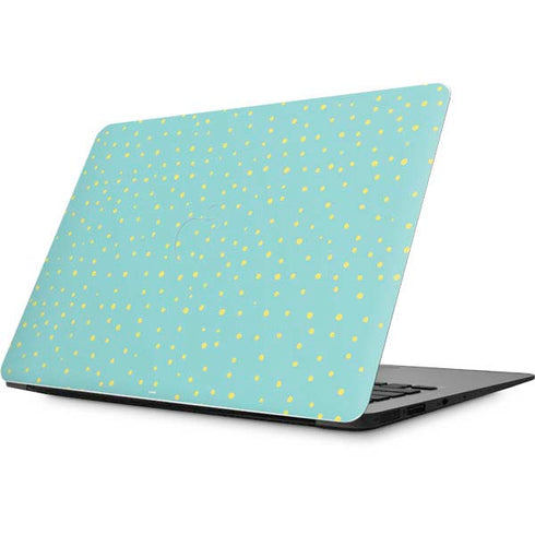 Teal and Yellow Polka Dots Apple MacBook Skin