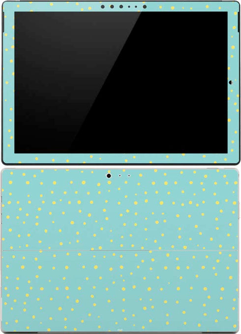 Teal and Yellow Polka Dots Surface Pro 4 Skin