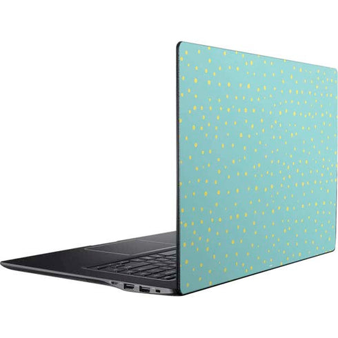Teal and Yellow Polka Dots Ativ Book 9 (15.6in 2014) Skin