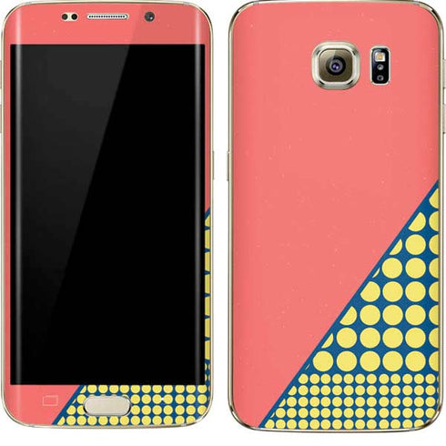 Coral Diagonal Split Galaxy S7 Edge Skin