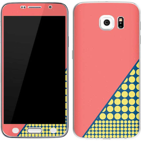 Coral Diagonal Split Galaxy S7 Skin