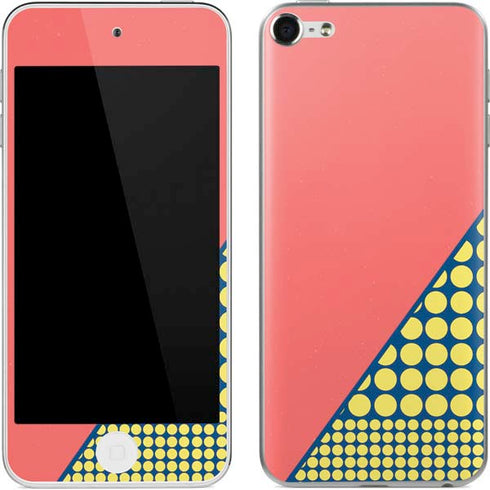 Coral Diagonal Split Apple iPod Skin