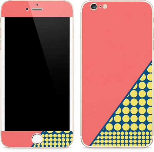 Coral Diagonal Split iPhone 6/6s Plus Skin