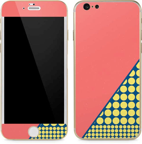 Coral Diagonal Split iPhone 6/6s Skin