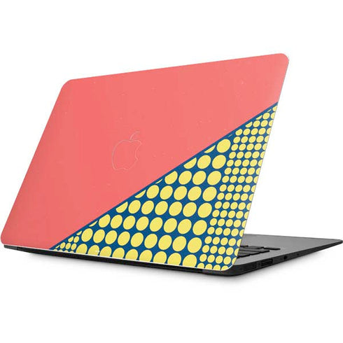 Coral Diagonal Split Apple MacBook Skin