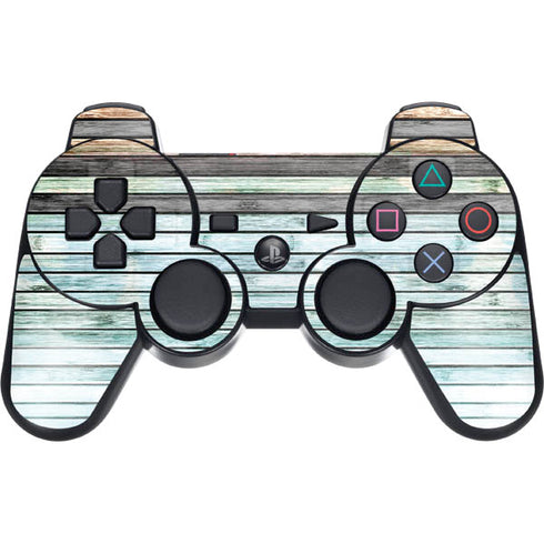 Wooden Stripes PS3 Dual Shock wireless controller Skin