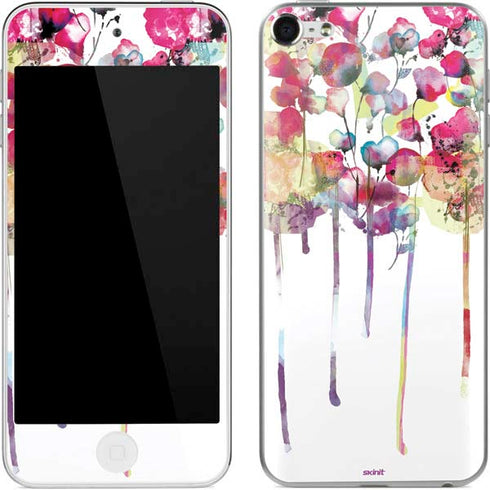 Painted Flowers Apple iPod Skin