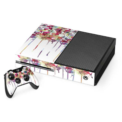 Painted Flowers Xbox One Console and Controller Bundle Skin