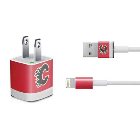NHL Calgary Flames Jersey iPhone Charger (5W USB) Skin