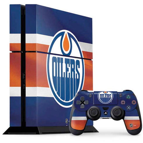 NHL Edmonton Oilers Jersey PS4 Console and Controller Bundle Skin