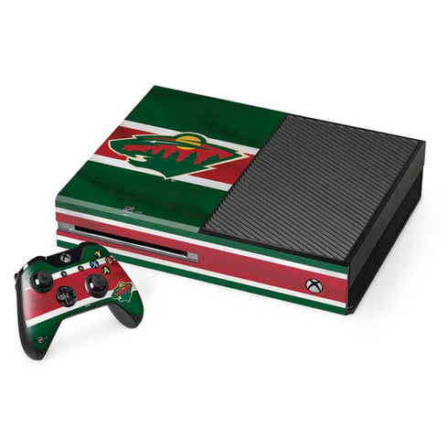NHL Minnesota Wild Jersey Xbox One Console and Controller Bundle Skin